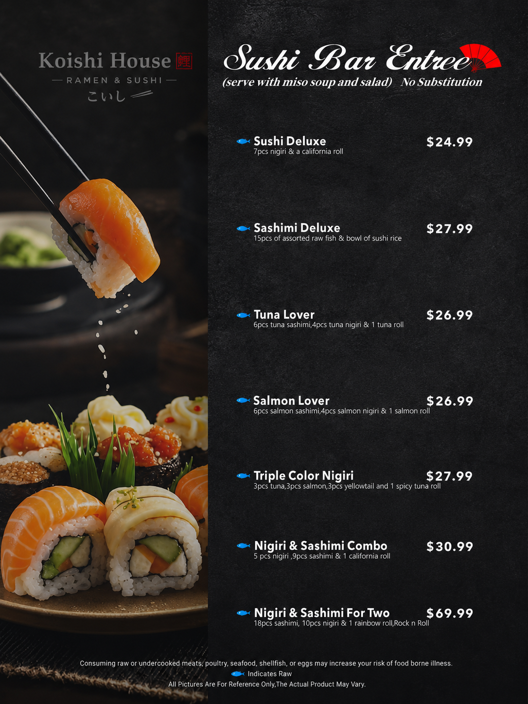 Sushi Bar Entree